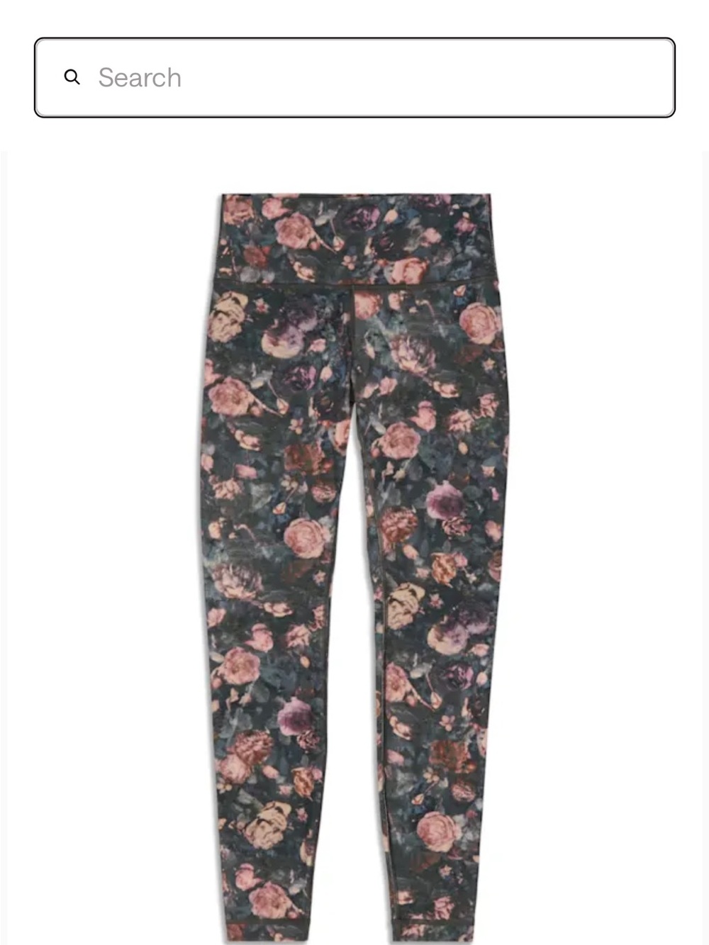 lululemon athletica Floral Print Leggings - Pink on Black